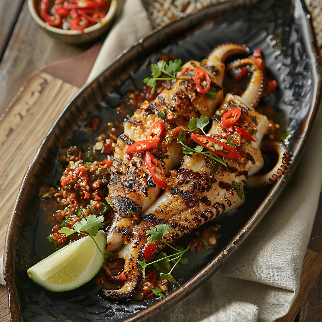 Grilled Sambal Squid