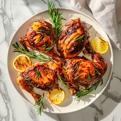 Barker's Signature Butterflied chicken