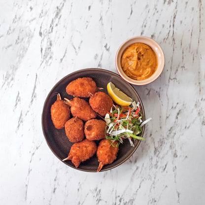 Breaded Crab Claw with Curry Mayo Dip