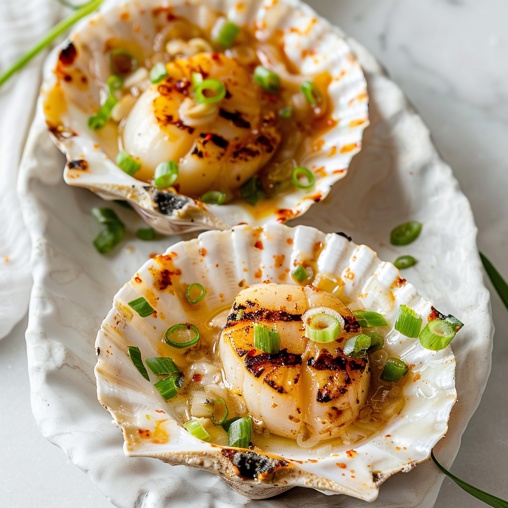 Ginger & Scallion Scallop Halfshell
